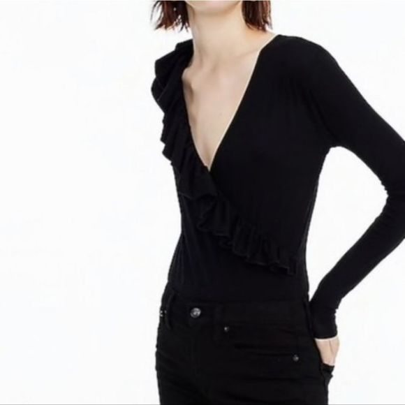 J. Crew Tops - J.Crew Ruffle Bodysuit